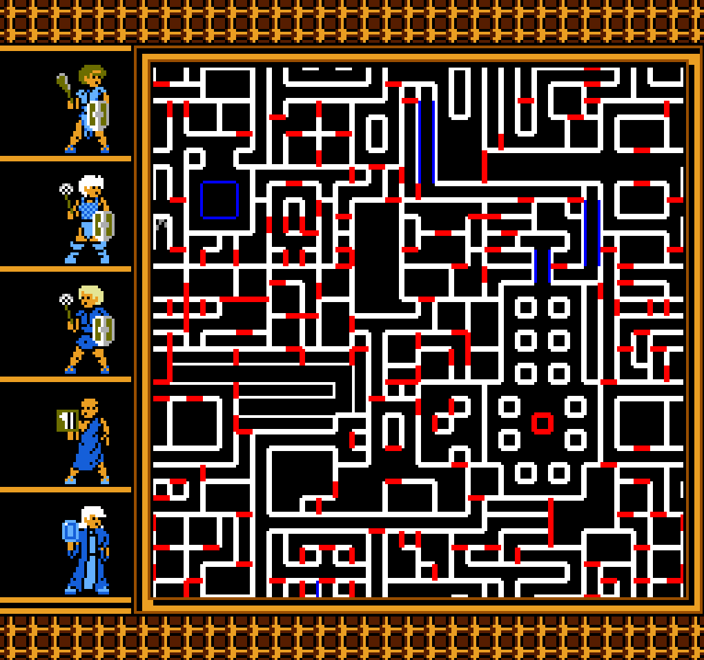 スーパーブラックオニキス(FC版)は32x32マップ8枚で構成されているっ