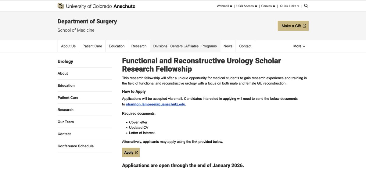 Brian_J_Flynn's tweet photo. Our 1-year paid FRU Research Scholar program @CU_Urology continues to set the standard for success! 🌎 Over the last 8 years, we’ve maintained a high match rate in Urology for our scholars and academic productivity. 🎓🏆

We had a fantastic session last night with 6 impressive candidates from around the globe, and we’re looking forward to our next interview round this Wednesday, February 4!

Open to both US and International candidates (med students & post-residents), our scholars are leading the way with several presentations at #AUA26. 🏛️📈
@sjvereeck 
@IFRUEUrol 
#Urology #MedEd #Research #Match2026  @AmerUrological
