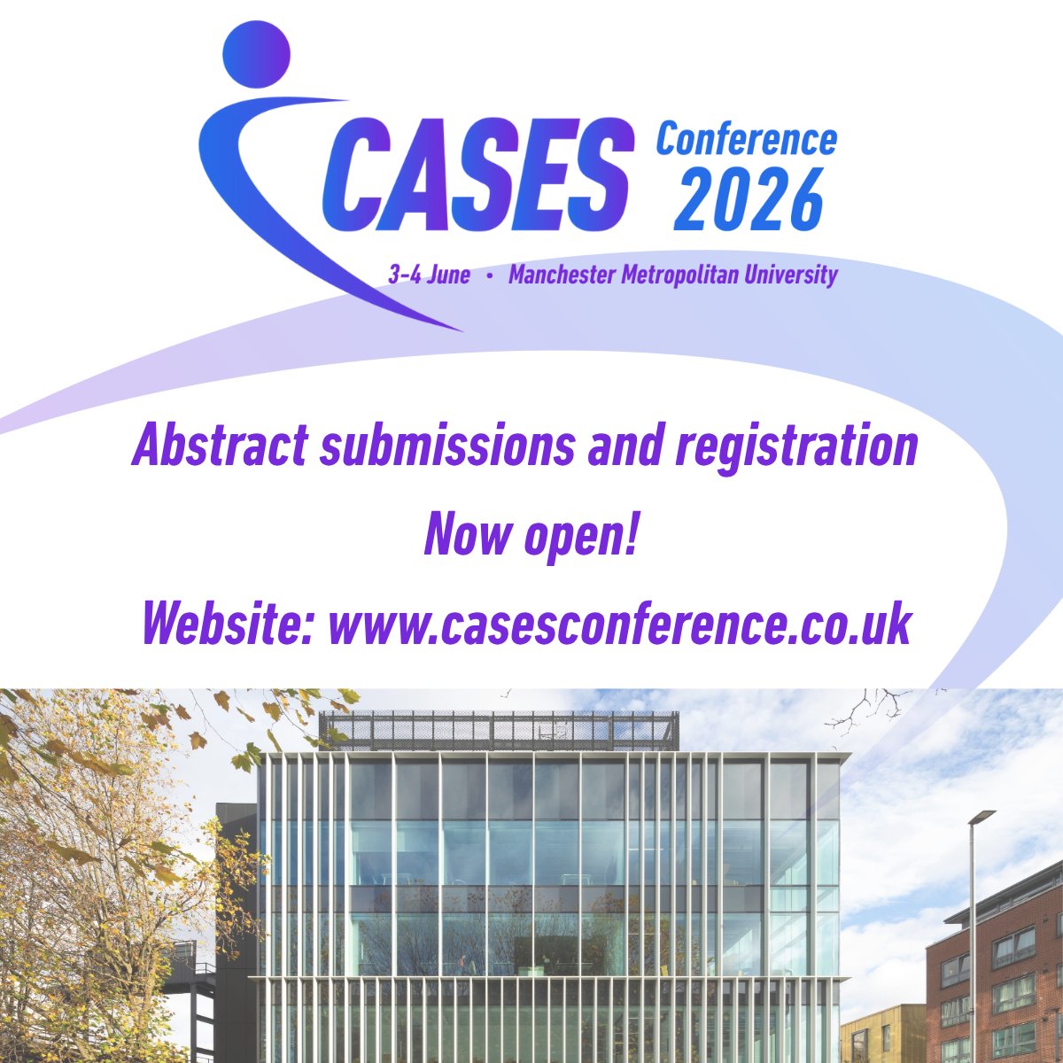 The Chartered Association of Sport and Exercise Sciences (CASES) is pleased to announce its flagship Conference will take place at Manchester Metropolitan University in June 2026 and is open for registration. 

fmpa.co.uk/events/the-cha…

#CASES2026
<a href="/CASESsocial/">CASES</a>