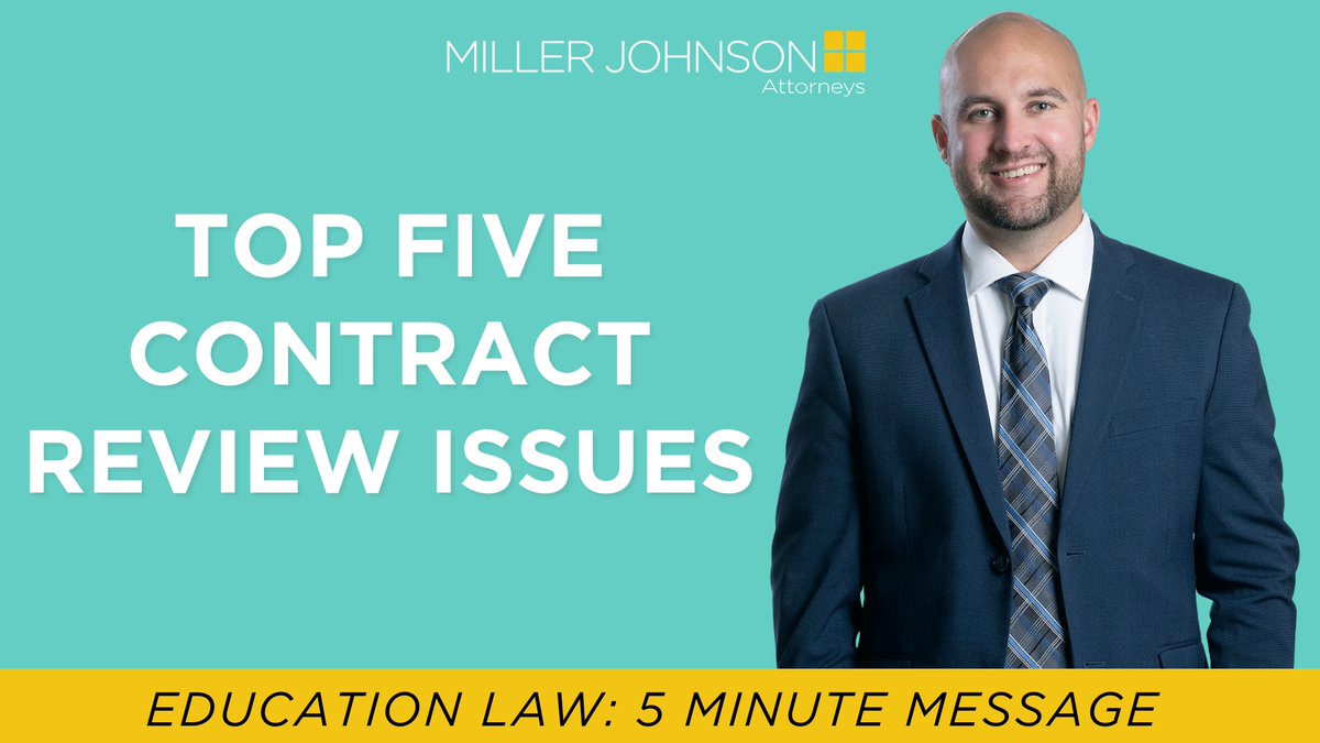 Miller Johnson Ed Law tweet media