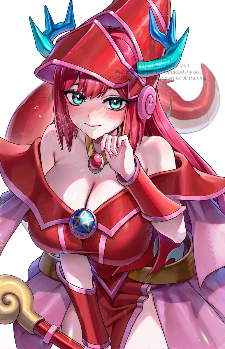 ブラックマジシャンガールコスのドラゴンメイドティルルを描かせていただきました✍️
恥ずかしそうにしている姿を想像するのが楽しかったです💭
リクエストありがとうございました! #Skeb 