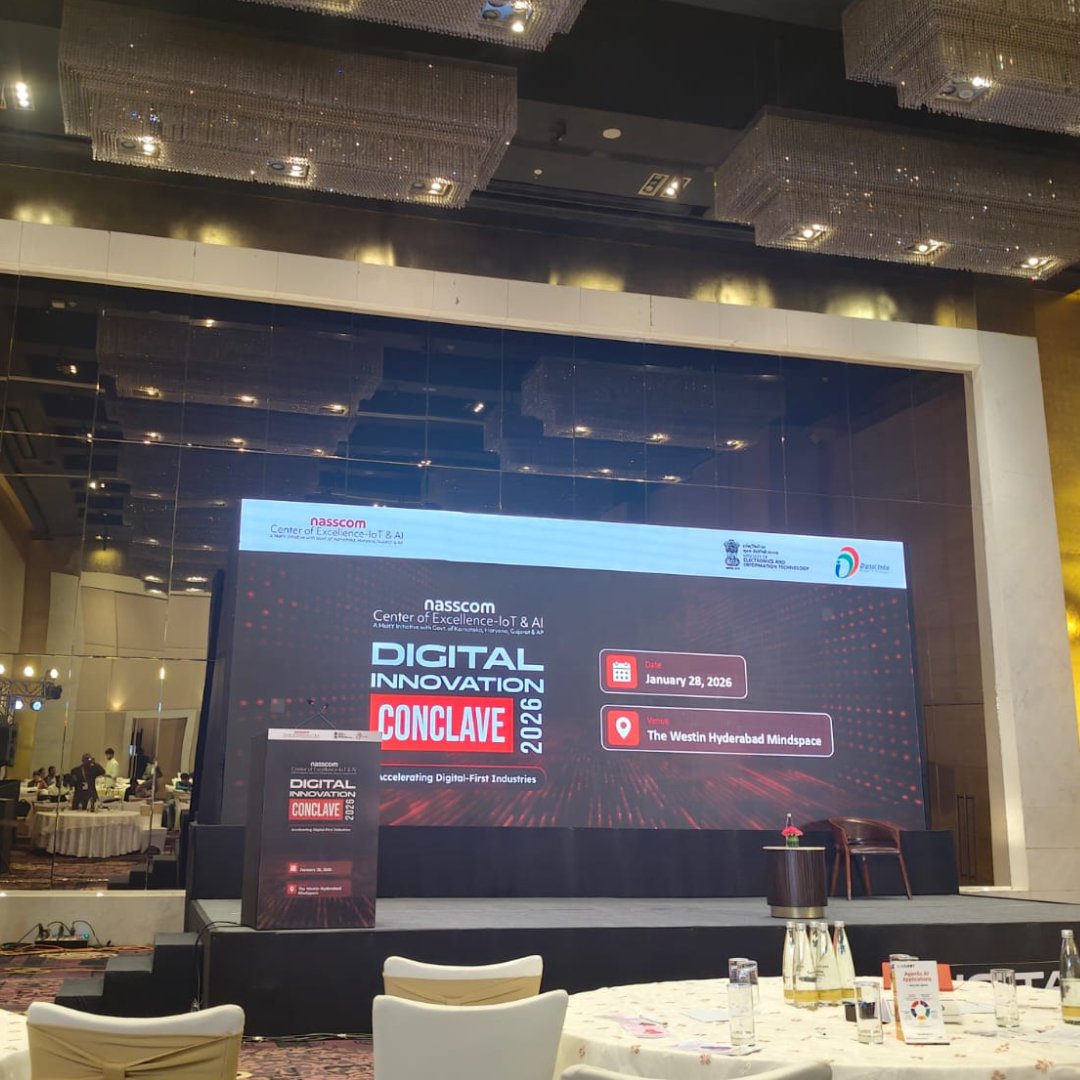 Yesterday's Nasscom COE event in Hyderabad was a standout—packed with forward-thinking discussions on AI's real-world impact.

Great conversations flowed, including a memorable chat with the CTO of Ramoji Group of Companies. We dove into their AI advancements, team dynamics, and