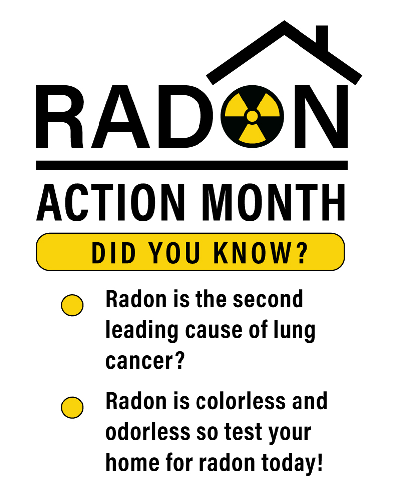 Radon is a gas that could be present in your home undetected. It’s the second leading cause of lung cancer deaths, after smoking. During January, stop by 2090 E. Clower St., Bartow, FL 33830, from 8 a.m.-5 p.m. and grab a FREE radon test kit. Test your home for radon this month!
