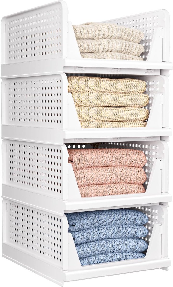 familydealvibes's tweet photo. 4 Pack Folding Closet Organizers Storage Box, Stackable Storage Bins, Plastic Drawer Basket Closet Storage for Wardrobe Cupboard Kitchen Bathroom Office White-4L For $33.99

🔗https://t.co/ZTZq69tvmI

#Deals #StackableStorage https://t.co/w4WjPHDrRu