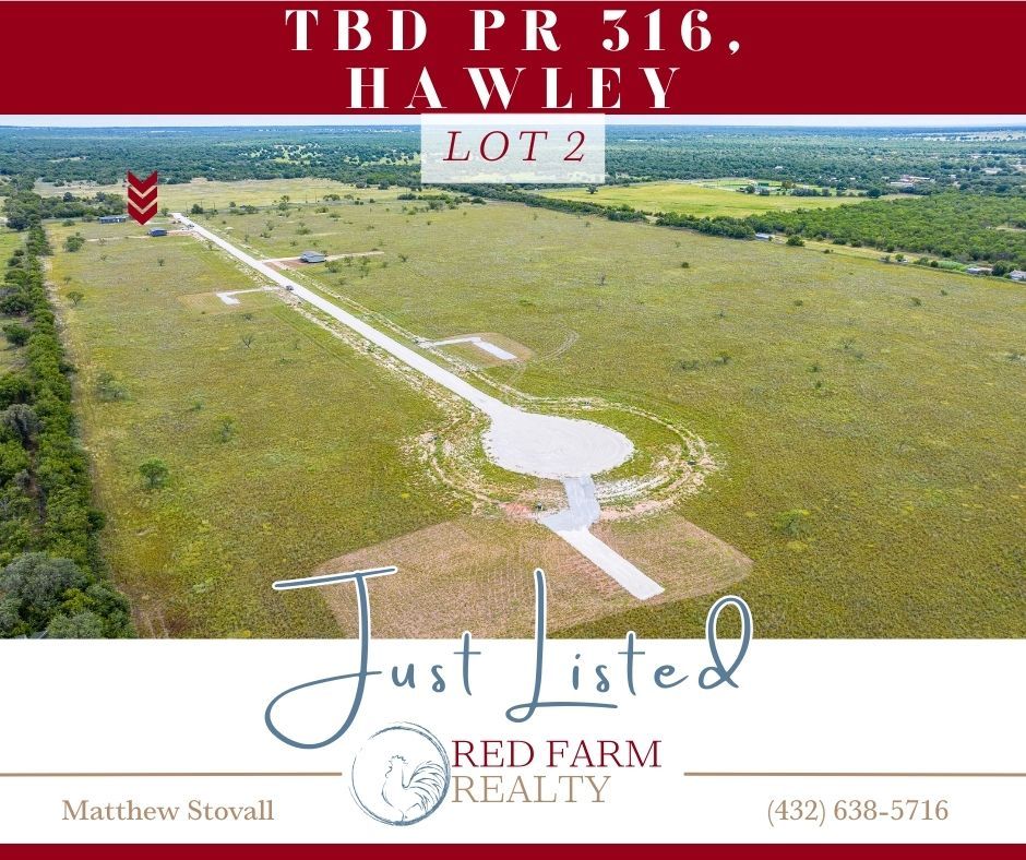 redfarmrealty's tweet image. 🍯 LAST LOT — Honey Dunes! Lot #2 is the final available lot in Hawley ISD, minutes from Hawley &amp;amp; Abilene. Mobile homes (5 yrs or newer) allowed. Hawley water, underground electric &amp;amp; fiber installed. New private road. Seller financing available. $26,500
#RedFarmRealty #RedFarmWay