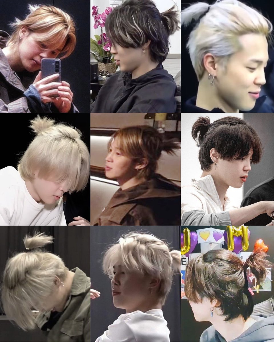 jmnmoon_'s tweet image. Jimin ponytail ♡