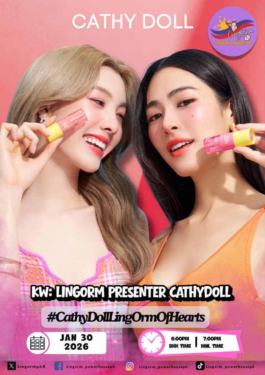 📣 TRENDING ANNOUNCEMENT 📣

Get ready to meet LingOrm at the special event CATHY DOLL OCEAN OF HEARTS WITH LINGORM! 🫠💝

Experience their charm and unforgettable moments in the dreamy Ocean of Hearts atmosphere, with exclusive fan activities and memories every fan will