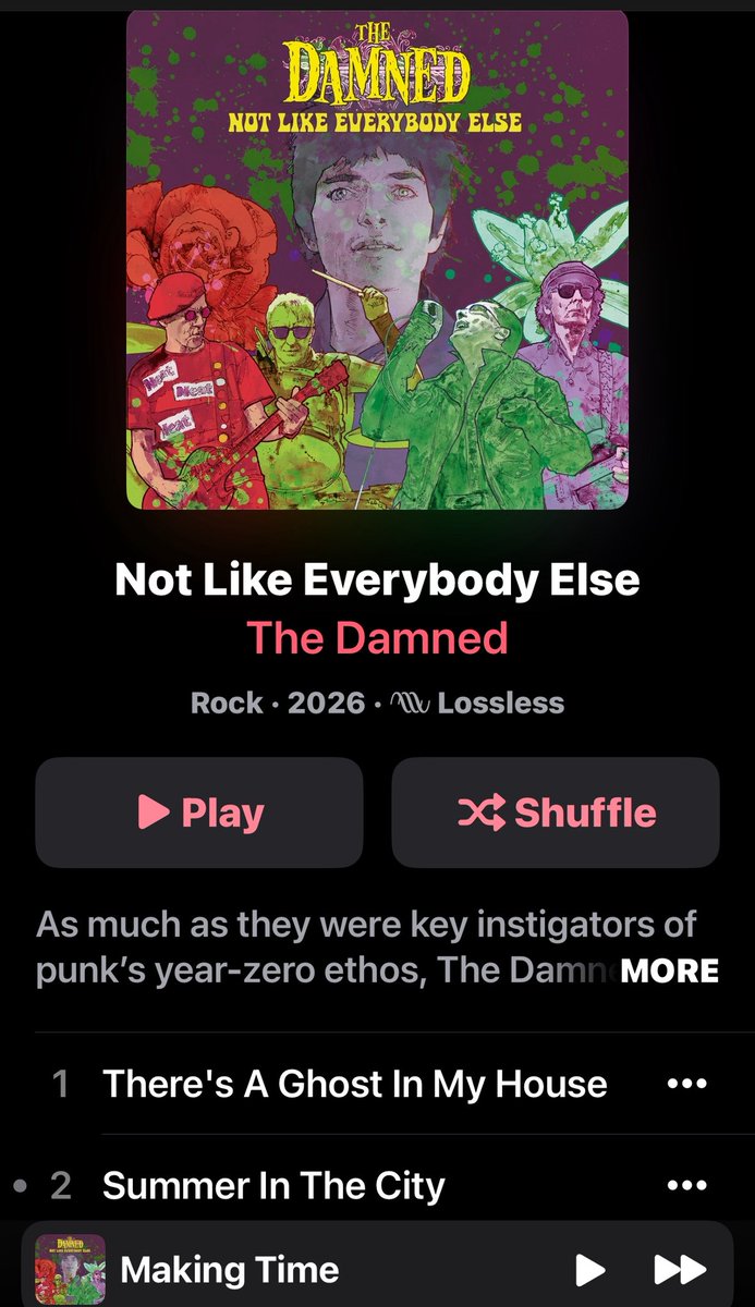 There’s a new album by #TheDamned - and they’re doing all ‘60s covers (not unlike Acid Eaters by the Ramones!) 

Very interesting….