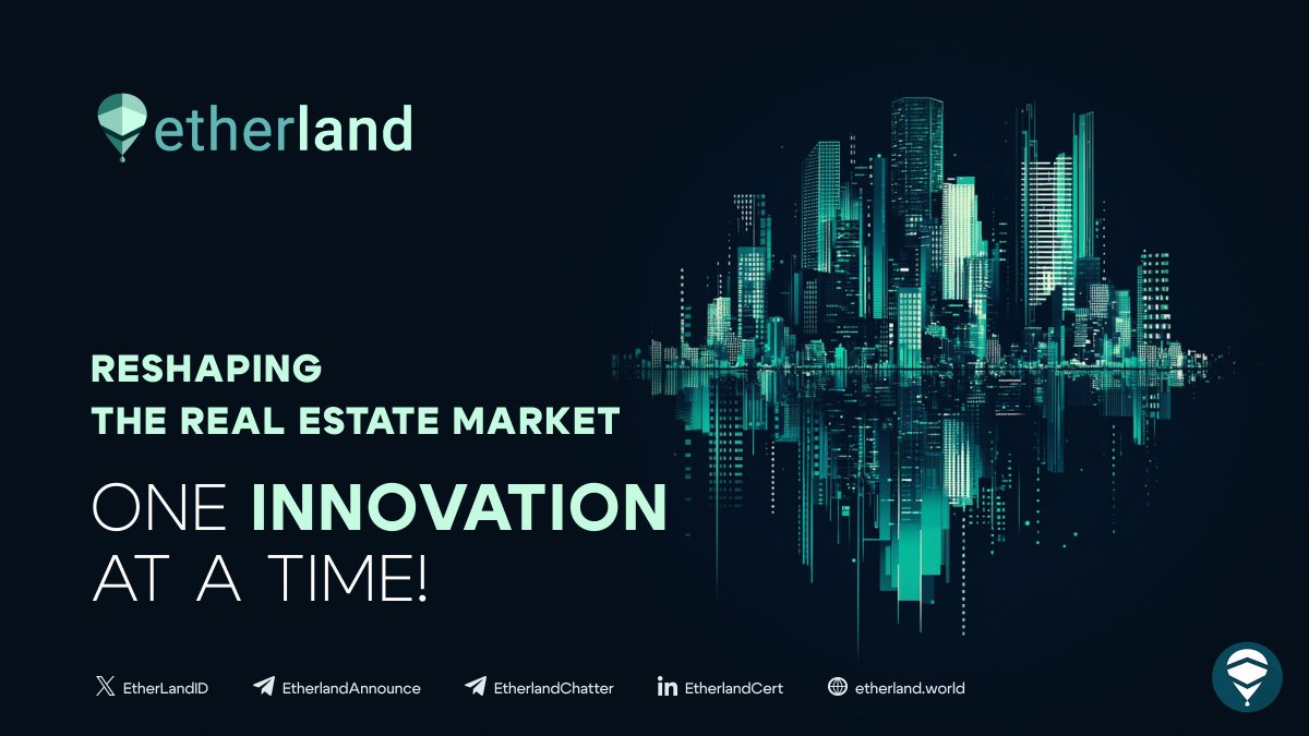 One Innovation At a Time

Real estate doesn’t fail because of a lack of capital.

There's fragmented data, opaque ownership, and slow verification. Etherland addresses this at the infrastructure level. ⚙️🔝

⚓️By anchoring real-world land and property records on-chain, our tech