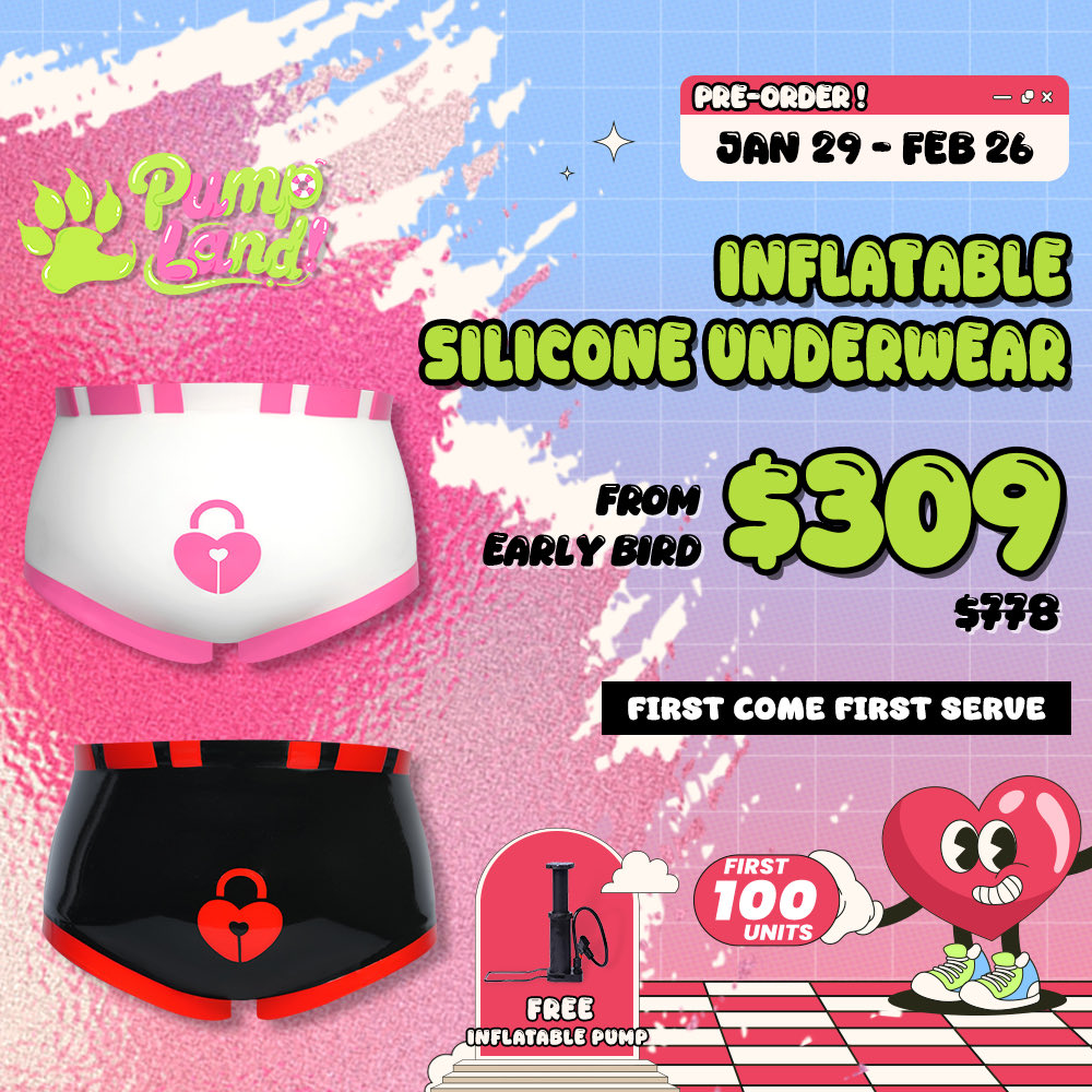 Thanks for waiting, guys!

Inflatable Silicone Underwear launches officially, plus a special giveaway for you!

🔗To get this cute pants: pumpld.com/product-catego…

✨Inflates front &amp; back, soft skin-friendly with plump contours～
🔥Only 50 units in stock!

👉How to join the