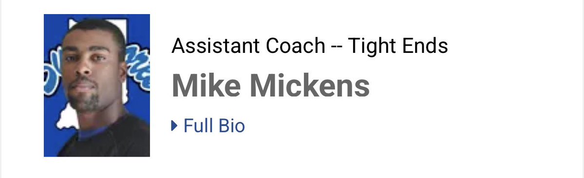 2012 Indiana State Football

Soph WR - Chris O’Leary 
Fr. TE - Robert Tonyan
Defensive Coordinator - Jesse Minter 
TE’s Coach - Mike Mickens