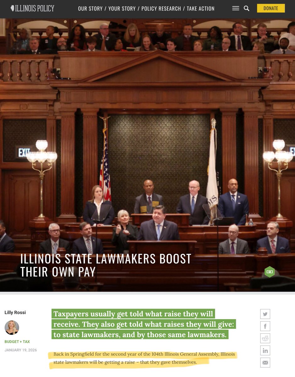 MissinRoyko's tweet image. Change for Illinois requires more than electing a new Governor, it also requires voting the Democrats out of the State Legislature

Illinois Democrats voted themselves a 5% pay increase, now making up to $128,000.00 for 70 days work courtesy of you Illinois taxpayers