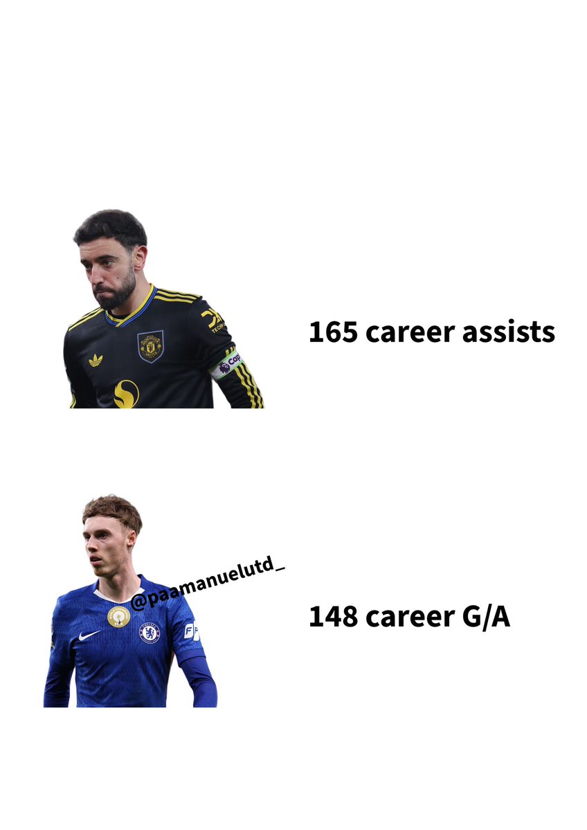 PaamanuelUtd_'s tweet image. Bruno career assists VS Palmer career G/A

Bruno disrespect should not be tolerated.