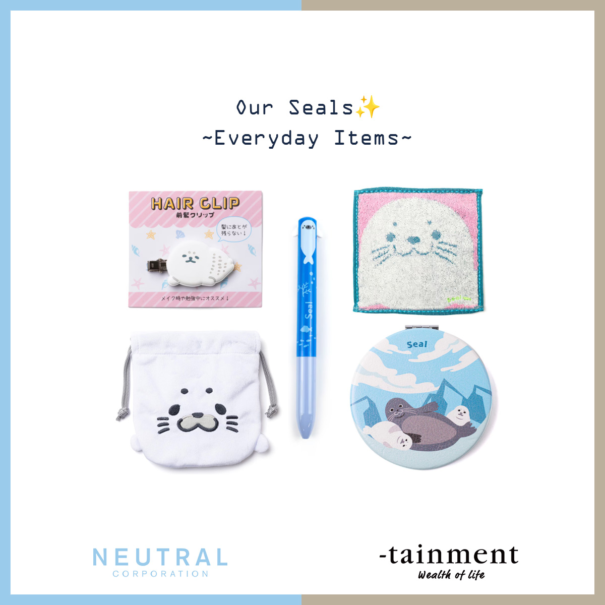 ntrl_1995's tweet image. わたしたちのアザラシグッズその２．

暮らしにお役立ち揃い。

お求めは  #水族館 とECストアで✨
🛒-tainment #テインメント
tainment.shop

🏢 NEUTRAL CORPORATION
#ニュートラルコーポレーション
ntrl.co.jp

#水族館グッズ #水族館好きさんと繋がりたい #アザラシだらけ