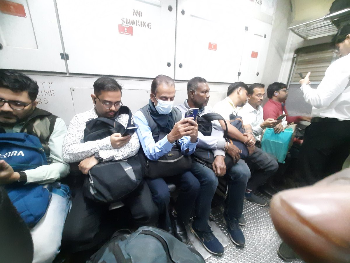 iamonjon's tweet photo. Train No. 37389 Howrah - Goghat Local 19.40hours
This is a picture of Handicapped Compartment, 
People are refused ignored leave seat for a handicapped person, shamelessly sitting at their seat. Thanks to one of a kind person offered his seat. @drmhowrah @rpferhwh @RailMinIndia https://t.co/UMOz8H6TPB