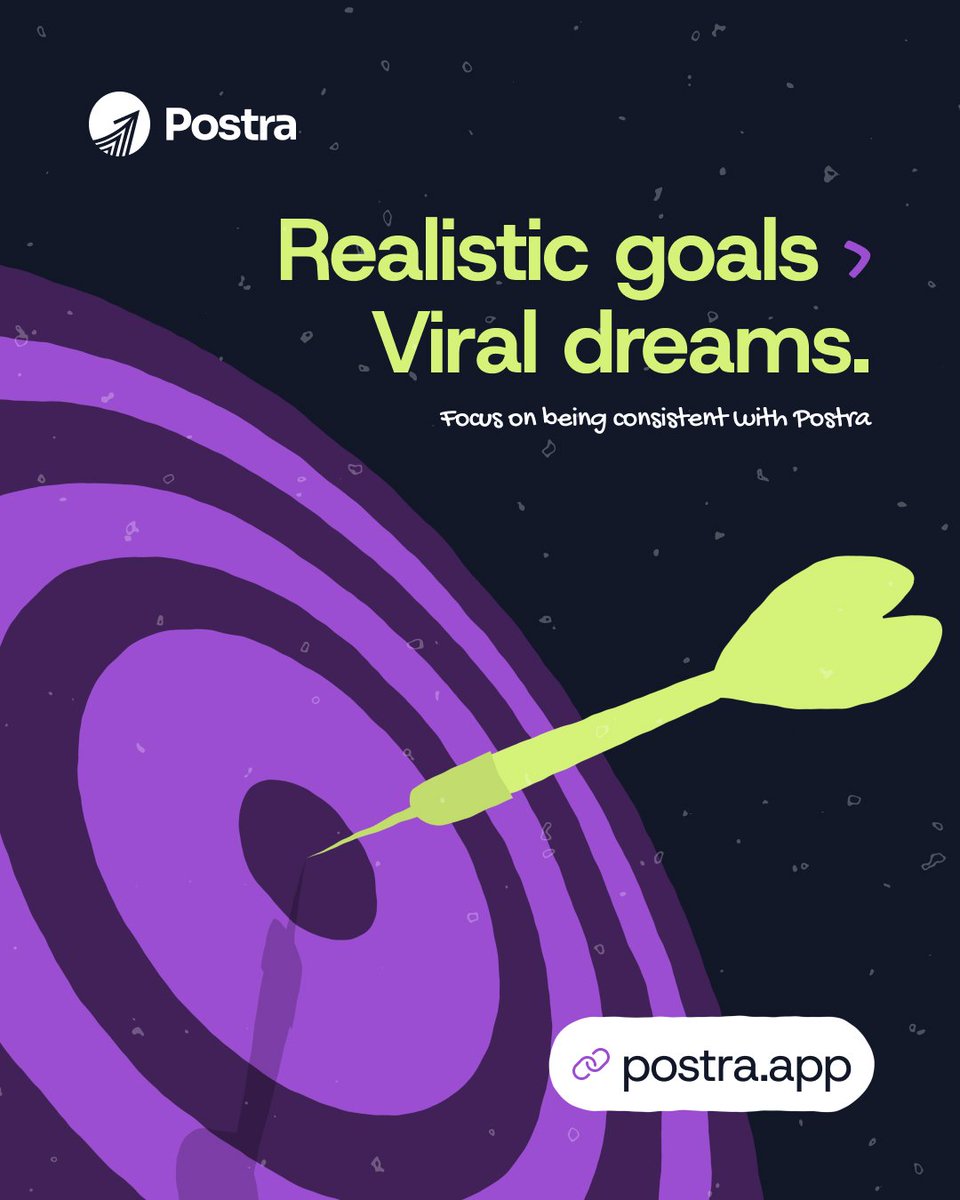 Forget going viral. Focus on being consistent. Realistic goals > Viral dreams.