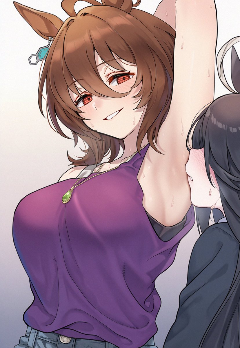 これも実験だよ🧪/ Agnes Tachyon &amp; Manhattan Cafe -Umamusume-
SFW illustration