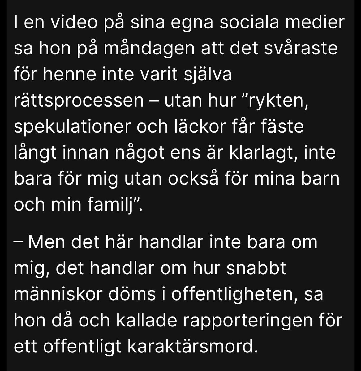 Någonstans är Katja Nybergs utspel väldigt representativt för SD:s relation till sanning, moral och begåvningsnivån bland SD:s politiker. 

SD:s egna medier hänger rutinmässigt ut människor, även minderåriga, med namn och bild innan domslut - men bara om de har invandrarbakgrund.