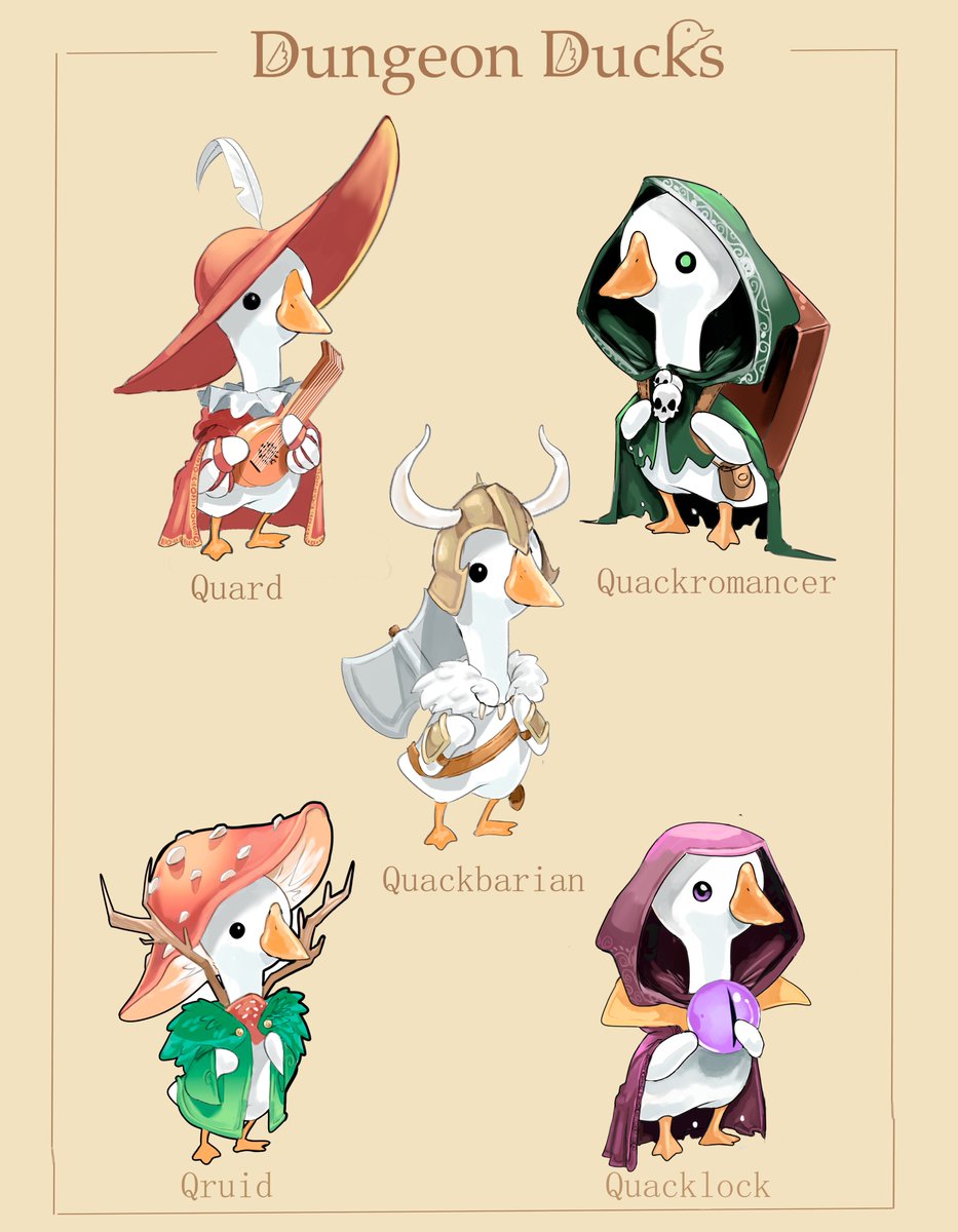 artcher_artwork's tweet image. Dungeon Ducks