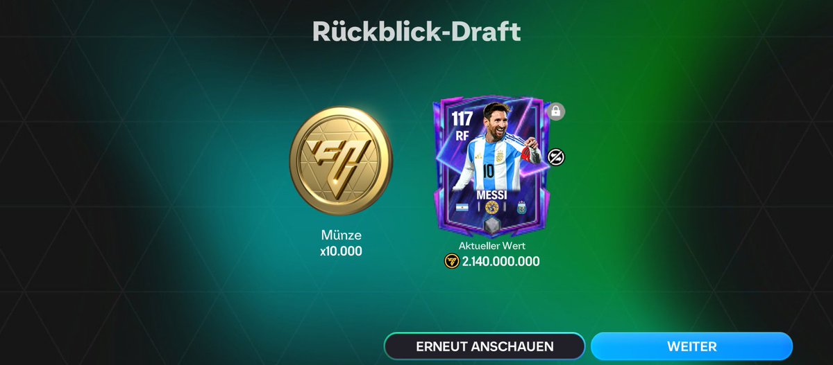 newcomerFM's tweet image. 16 Draft Vouchers = 1x Lionel  😅
#fcmobile #packluck 

How is your luck today? 🤔

@Enzo9CFC @purefootball_x @Jacobek08