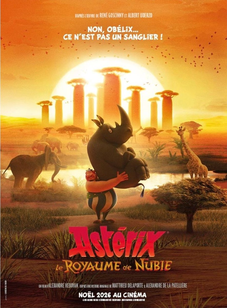 ObelixOnLine's tweet photo. 🔴 ATENCIÓN, NOVEDAD:
¡Ya tenemos el primer póster de la próxima película de Astérix y Obélix!
"Astérix y el Reino de Nubia"

En 🇫🇷, en cines, el 2 de diciembre de 2026. https://t.co/wvSSH8BrMg