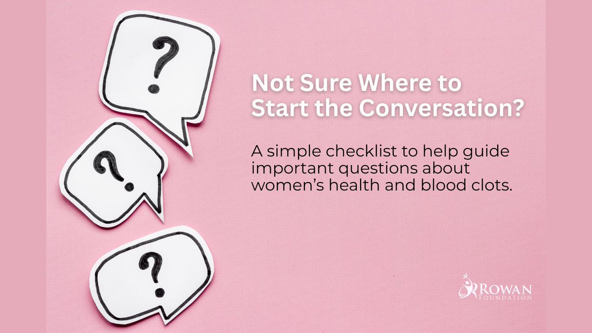 Not sure what questions to ask about blood clots and women’s health? This simple checklist was created to help women start informed conversations with their healthcare providers about blood clot symptoms, risk factors, birth control, pregnancy, travel, surgery, and more. Blood