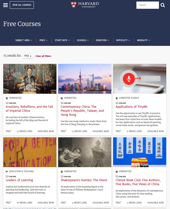 Harvard Üniversitesi'nden 75 ücretsiz kurs

Veri Bilimi
Makine Öğrenmesi
Yapay Zeka
İşletme
Eğitim Öğretim
Beşeri Bilimler
Sosyal Bilimler alanlarında...

pll.harvard.edu/catalog/free