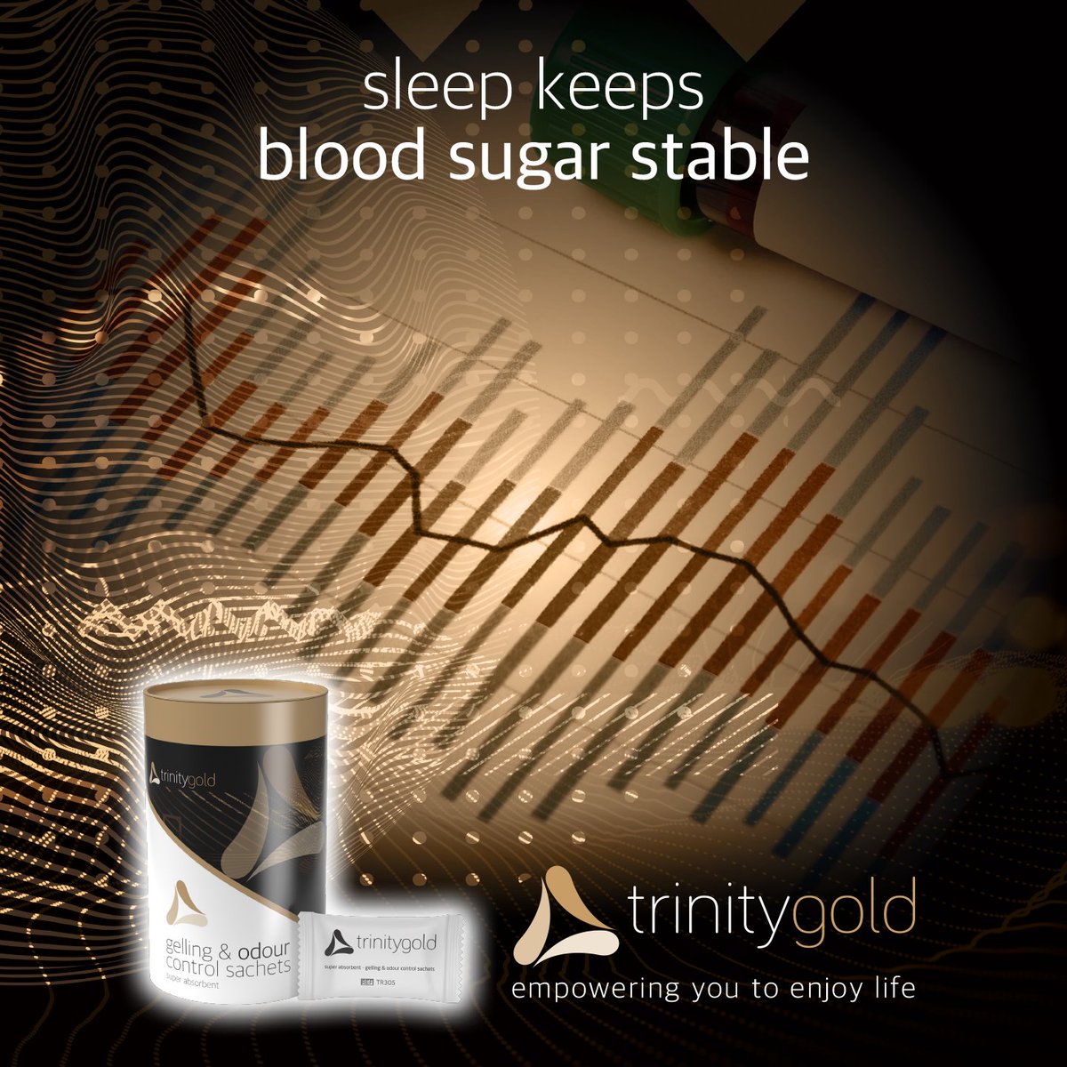 TrinityOstomy's tweet photo. Sleep keeps blood sugar stable 🌙 

Disturbed sleep can affect insulin even in non-diabetics. Rest is balance.  

Trinity Gold Gelling &amp; Odour Control Sachets help you sleep through the night and stop 3 a.m. emptying.  

Free samples: https://t.co/qgtKpZIZ8r

#TrinityGold.  . https://t.co/OnX5GeZvL4