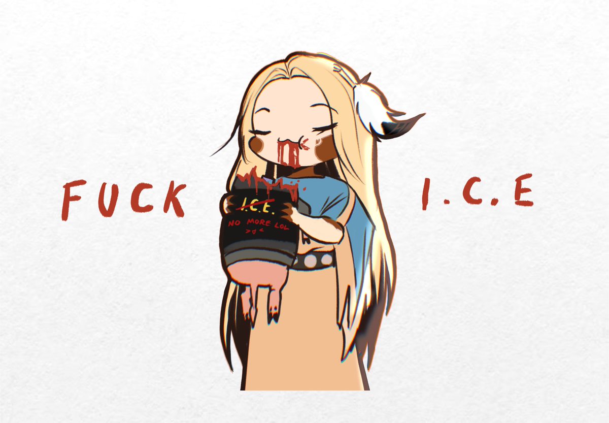 Your favorite War Pony running down a Fascist Pig | #fuckice ##spiritstallionofthecimarron #nativeartist