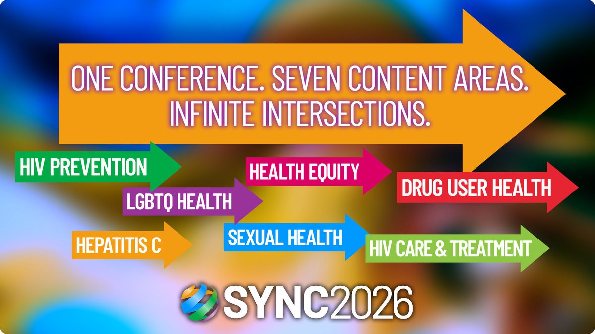 For more than a decade, SYNC has been leading the way with its original and pioneering approach to addressing healthcare syndemics. Check out the multidisciplinary and intersectional content available at: syncconference.org.

Register today for #SYNC2026, March 18-20, 2026.