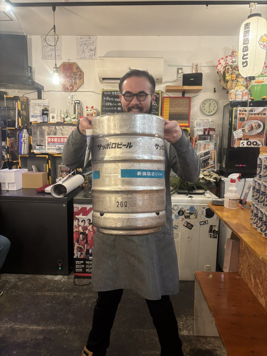 改めて！ 新潟からご来訪、ビアバーさとう店主、佐藤さま。 1/28