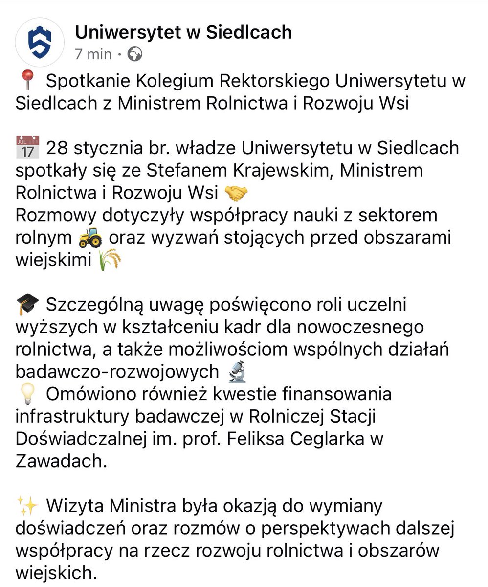 Pułkownik rektor Mirosław Minkina nie stracił stanowiska na publicznym uniwersytecie za molestowanie pracownic.
Przyjmuje za to ministra rolnictwa, robią sobie zdjęcia.
Nigdy nie będziesz szła sama. Chyba że molestuje wpływowy koleś.