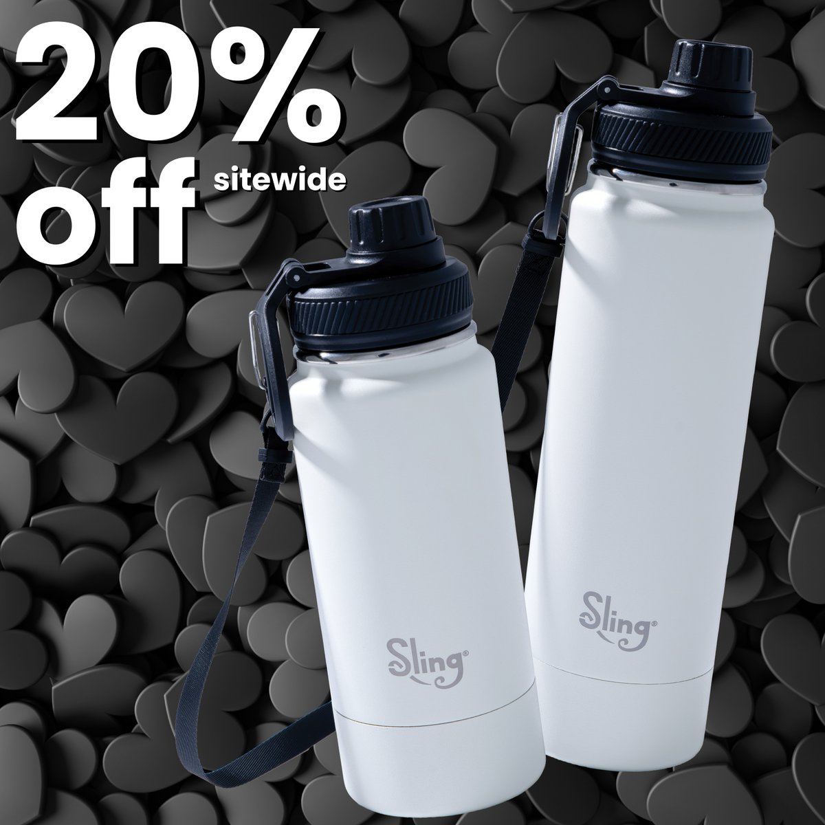 SlingBottle's tweet image. Wellness is our love language. 20% off sitewide 💗 Plus, sign up for Sling Squad &amp;amp; get an extra 10% off because self-care deserves perks.

#WellnessLifestyle #ValentinesVibes #HydrationEssentials #SlingSquad #EverydayWellness