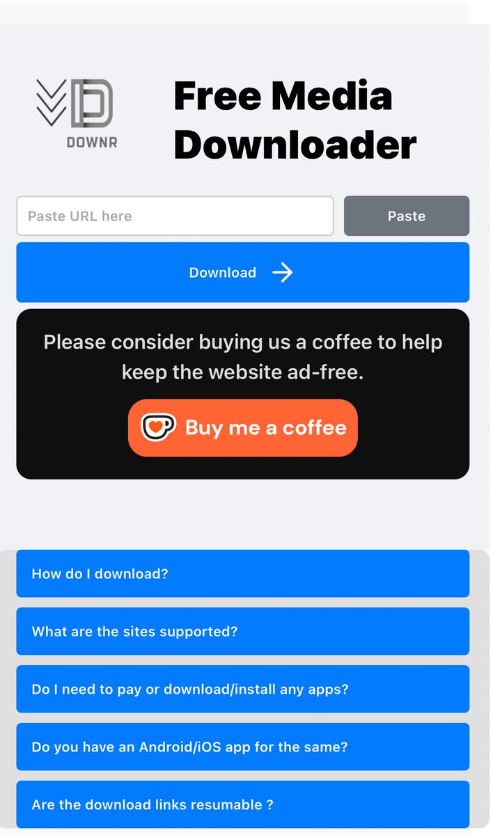 iamrollandex's tweet image. I found a website that lets you paste any link and download any video without ads. 

It works on any device, finally no more ads 😭

link: downr.org
