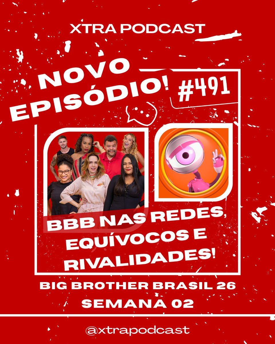 🚨BBB ACONTECE MAIS NAS REDES? | Comentamos tudo o que achamos da 2a semana do #BBB26, que teve tretinhas, equívocos e novas rivalidades! Confira:

🎧Spotify: open.spotify.com/episode/7vqfYU…
🎧Apple Podcasts: abre.ai/xtrapple
🎧Outros links: linktr.ee/xtrapodcast