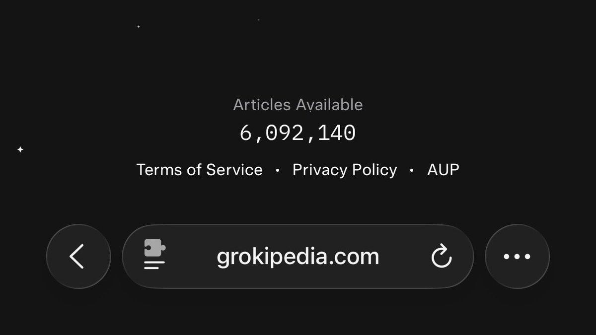 nima_owji's tweet image. It’s only the v0.2 of Grokipedia and it already has +6,000,000 articles!

Use Grokipedia instead of Wikipedia! It’s way better and less biased!

(Feel free to request for an article or an edit to make it better too!)