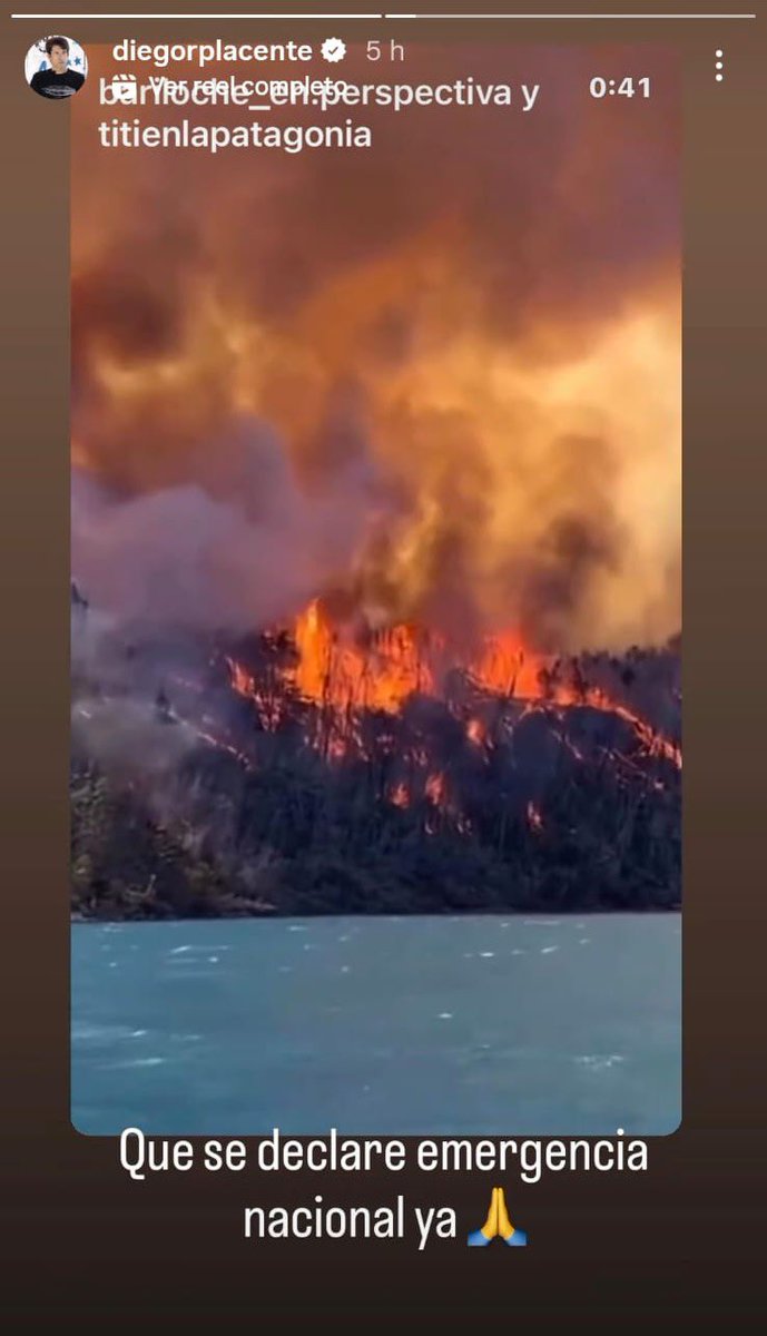 🇦🇷"Que se declare la emergencia nacional ya"

El entrenador de la Selección Argentina sub-20, Diego Placente, pidió en sus redes sociales que se declare la emergencia nacional por los incendios que afectaron a más de 230 mil hectáreas en el sur del país.