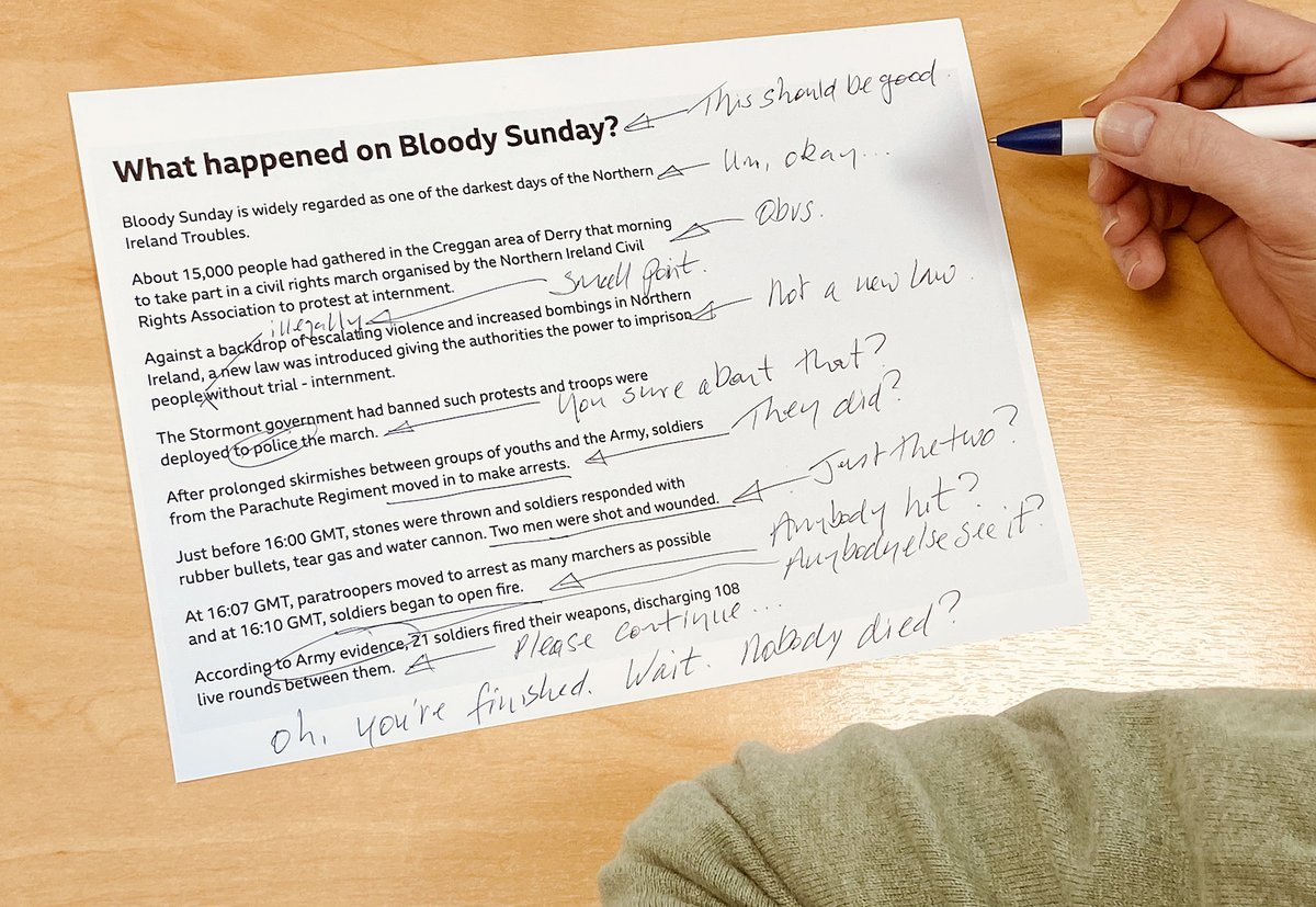 I've been taking notes on today's <a href="/BBCNewsNI/">BBC News NI</a> analysis piece on Bloody Sunday.
This is the background piece in its entirety.
Somebody at BBCNI sat down and wrote this.
And it got published.
Jesus – and I don't say this lightly – Christ.