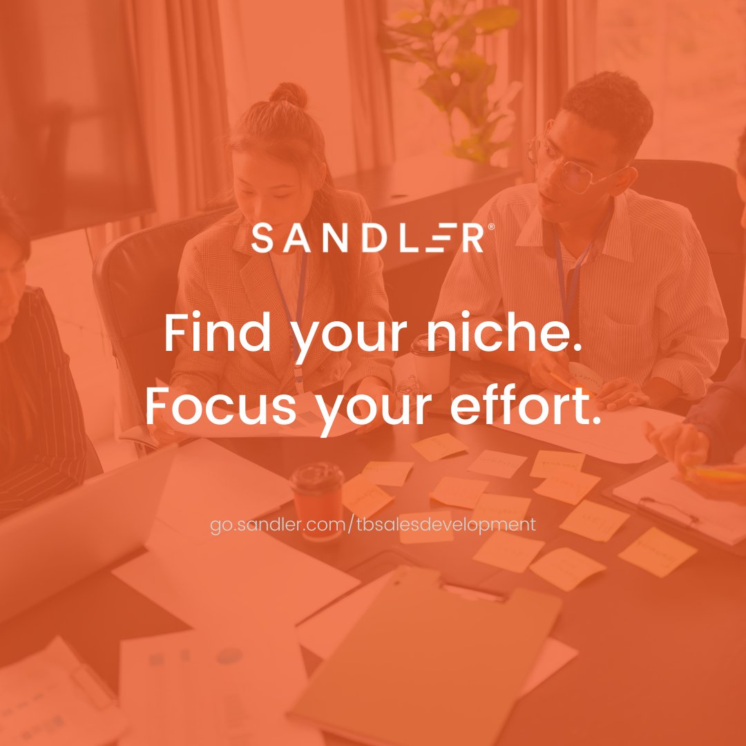 Finding your niche sharpens focus and simplifies your plan.
Prospecting gets cleaner, conversations get stronger, and your process becomes repeatable.

🎧 Listen here: hubs.li/Q03ZkjnF0

#KnowYourNiche #FocusedGrowth #SandlerTraining