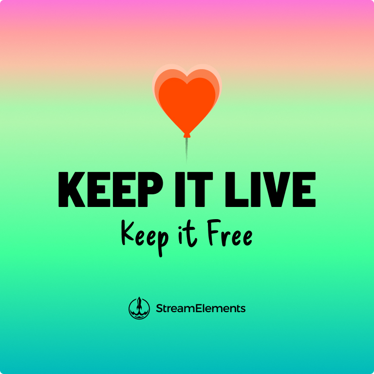 Keep It Live!

For over 10 years, we’ve been keeping StreamElements 100% free for over 23 million creators, so that every community can enjoy the best tools.

Every stream, alert, chatbot or tip page runs on real servers that our developers build and scale.

If StreamElements