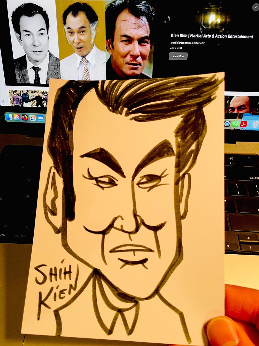 My Shih Kien for day 29 of Caricature Resolution 2026. Talented actor and martial artist from Enter The Dragon and many more! #draw #drawing #caricature #art #shihkien #caricaturesolution2026 #enterthedragon #martialarts #brucelee #marker #khalidbirdsong