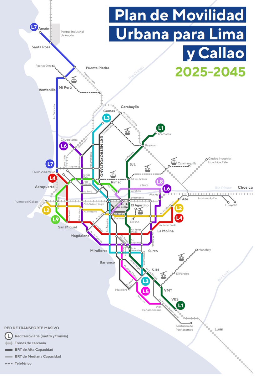 estadiosede's tweet photo. @Uncafecommie Emilio, ese plano esta defasado, la ATU presento el año pasado la red del metro de Lima y Callo actualizada y contara con 9 lineas https://t.co/YgOkB53VJi