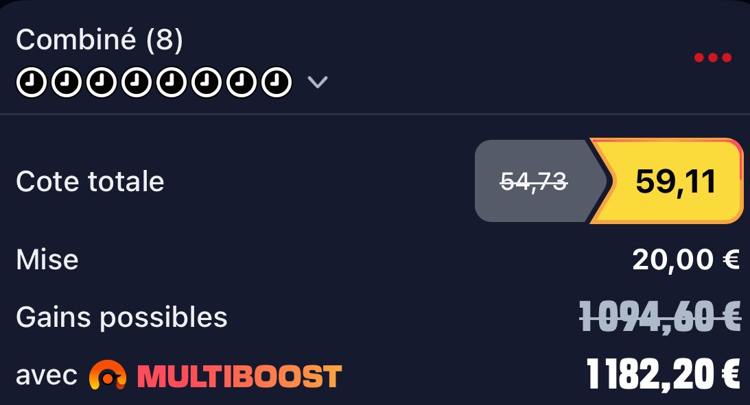 🚨 𝗟𝗘 𝗠𝗢𝗥𝗧𝗔𝗟 𝗖𝗢𝗠𝗕𝗢 𝗦𝗣𝗘́𝗖𝗜𝗔𝗟 𝗟𝗜𝗚𝗨𝗘 𝗘𝗨𝗥𝗢𝗣𝗔 𝗗𝗨 𝗦𝗢𝗜𝗥 𝗘𝗦𝗧 𝗣𝗥𝗘̂𝗧 ! 😍⭐️

📊 @𝟱𝟵.𝟭𝟭 💥💥

𝟯𝟬 𝗥𝗧 ♻️ &amp; 𝟯𝟬𝟬 ❤️ 𝗘𝗧 𝗝𝗘 𝗕𝗔𝗟𝗔𝗡𝗖𝗘 𝗟𝗘 𝗧𝗜𝗖𝗞𝗘𝗧 ! 🙏🏼

#𝗧𝗲𝗮𝗺𝗣𝗮𝗿𝗶𝗲𝘂𝗿 #𝗣𝗿𝗼𝗻𝗼𝘀 #𝗠𝗼𝗿𝘁𝗮𝗹