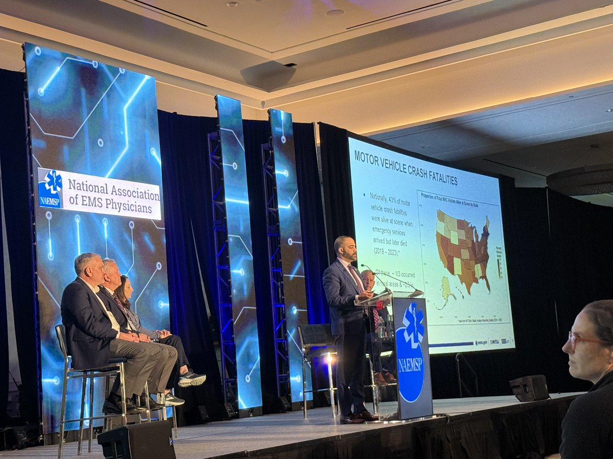 NAEMSP's tweet photo. NAEMSP is proud to partner with our allies in the industry. We’re hearing updates from @NREMT, @NASEMSO, @ABEMCert, @NHTSAgov, &amp; @NAEMT_.  

#EMSDocs are involved in multiple facets of the industry and it’s important to stay up-to-date. 

#NAEMSP2026 https://t.co/dOBptVvVhK