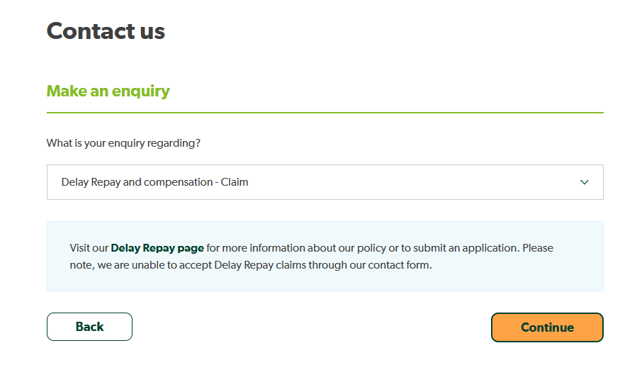 pbr_miller's tweet photo. @SouthernRailUK Hi Luke, clearing the cache makes no difference. The link you provided specifically states that teh contact form cannot be used for delay repay claims https://t.co/GvIyQe2CVQ