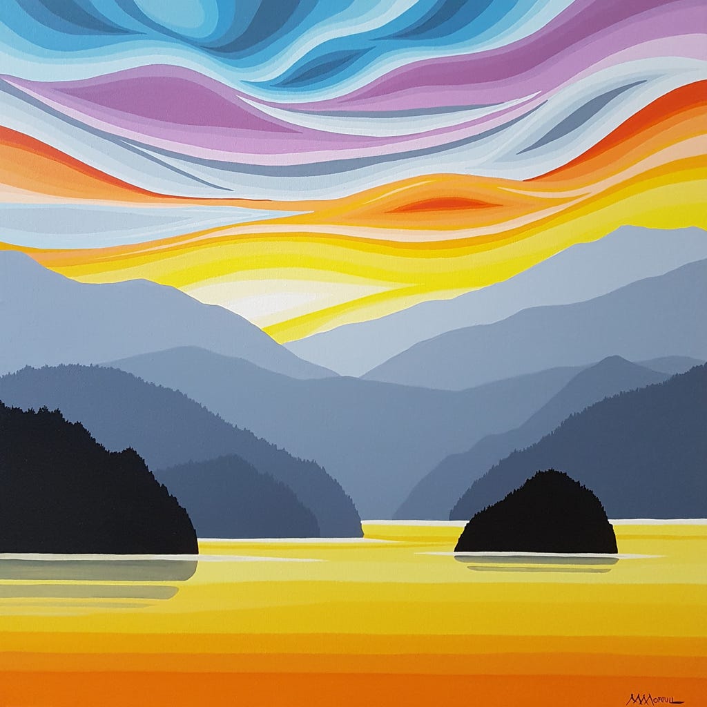 MMorrillArt's tweet image. Good morning!
This is my painting 'Island Sunrise'
24x24 acrylic on canvas 
Have a wonderful day!