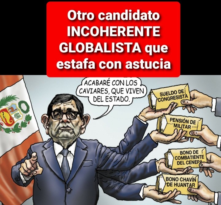 Candidato de Avanza Pais idolatra al Estado y vive de él

¿Dónde estan firmas para vacar a Jeri?
Estatista Williams es puro floro y otro incohetente mas

Fue parte de IMPOSICIÓN bicameral
A VICIAR EL VOTO
QUE SE VAYAN TODOS

Gareca Carlos Espá Raffo Carhuancho
#MarchadeSacrificio