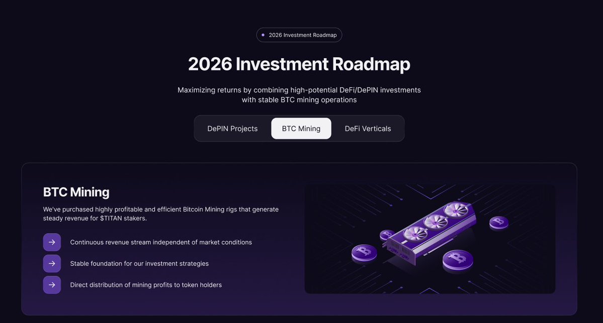 Titans_Depin's tweet image. Good afternoon, TITANS!

February is going to be massive.

- $TITAN + NFT holders: New investment roadmap incoming. Full breakdown of how we are scaling the portfolio in 2026.

- Atlas marketing spinning up.

Midnight partnership coordination happening behind closed doors. Launch…