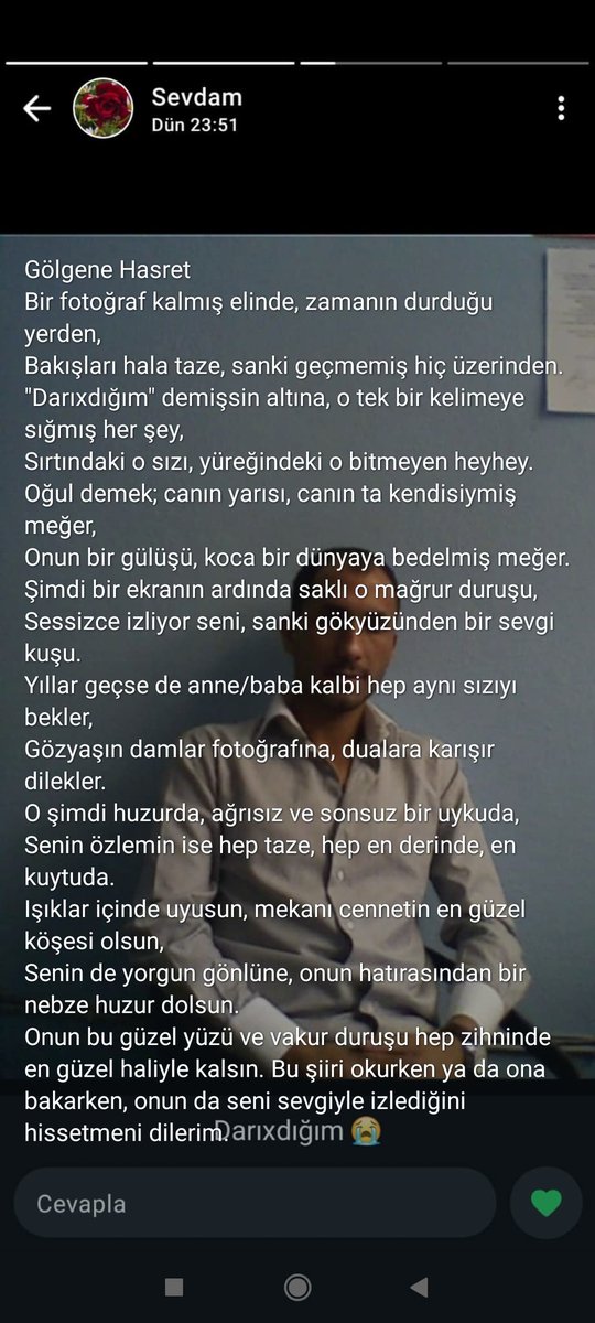 Canm oğlum Turalm 😢 iyyirmi üç yaşında idi katiler vurdu hiç bir suçu yok idi 😔 annen göz yaşları arasında tek evladım idi 😔😔