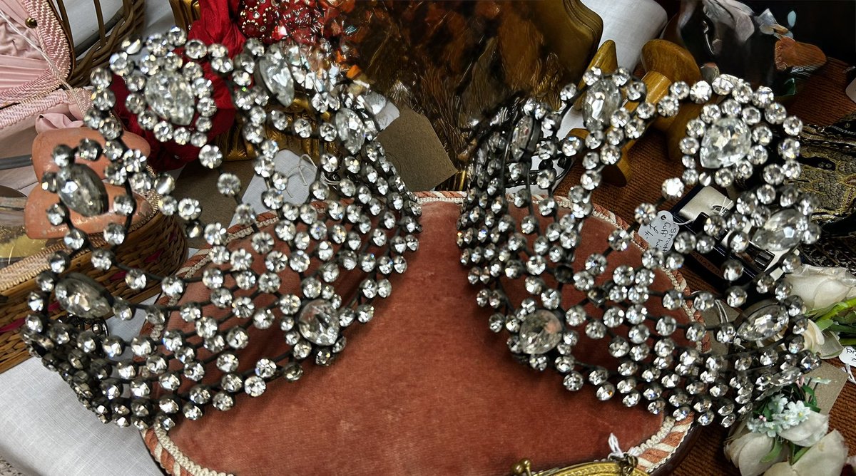 c Mid 20th Century Theatrical/ Display Tiara’s £68 each (2 stones missing from one, 4 stones missing from the other) U31 #matlockantiques